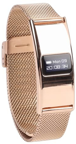 Cuifati Bracelet Intelligent pour Femme, Moniteur d'activité Physique, Moniteur de Fréquence Cardiaque, Compteur de Pas, Podomètre de Calories, Bande de santé Fine et étanche pour (Gold)