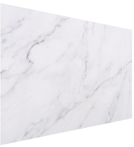Milisten Planche à Découper Rectangulaire en Marbre Gris-blanc, Plateau de Service Alimentaire Solide et Réutilisable, Planche de Rangement Pratique Cuisine Maison, Hôtel et Camping,