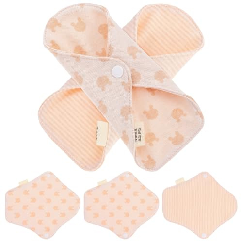 Generic Compresas Reutilizables de Algodón Orgánico Lavables para Mujer 5 Unidades, Absorbentes y Transpirables, Toallas Sanitarias para Periodo y Uso Diario, Protección Varios estilos
