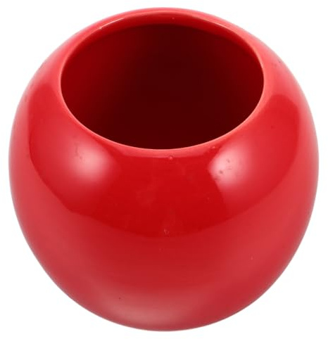 Angoily Jarrón Esférico de Cerámica Rojo Pequeño para Flores, Decoración Moderna Diseño Minimalista Adecuado para Arreglos Rústicos y Disfrute Diario