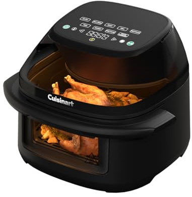 Cuisinart ClearView™ Air Fryer I Visibilidad total – ventanas de 280° I Libre de PFAS I 8,5L I 8‑en‑1 Air Fry, Asar, Grill, MaxCrisp, Deshidratar, Pizza, Recrisp, Mantener caliente I Temp. máx. 230°C
