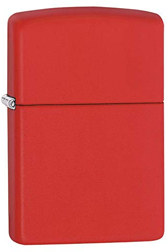 Zippo Briquet tempête – Rouge Mat, Modèle de Base – Rechargeable – Réutilisable – Design Coupe-Vent – Boîte Cadeau – Fabriqué aux États-Unis