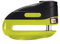 IFAM Bremsscheibenschloss Motorrad Road100, 10mm, Farbe Gelb, Gehärteter Stahl, Automatische Verriegelung, 2 Normale Schlüssel und 1 LED, Erinnerungskabel und Tragetasche, Kompaktes Vorhängeschloss