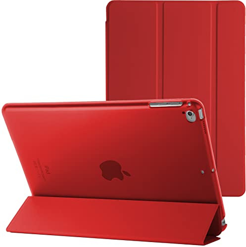 Étui intelligent pour Apple iPad 9.7 2017 5ème génération A1822 A1823 avec fonction veille/réveil magnétique automatique (rouge)