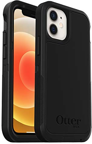 OtterBox Defender XT Hülle für iPhone 12 mini mit MagSafe, stoßfest, Ultra-robust, schützende Hülle, 4X getestet nach Militärstandard, Schwarz, Keine Einzelhandelsverpackung