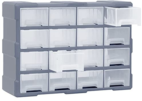 Festnight Kleinteilemagazin Sortierkasten Sortimentskasten Sortimentsbox Schraubenbox Sortierbox für Kleinteile ordnungssystem Werkstatt, 16 Schubladen
