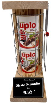 Persönliches Geschenk beste Freundin Geburtstag Weihnachten duplo Riegel Geschenkset Eiserne Reserve Gitterkäfig mit Säge für Frauen -s- Beste Freundin d. Welt