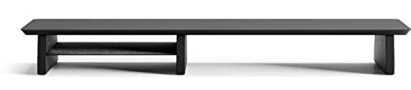 Raico Schreibtischregal Cockpit-System Monitorständer Schreibtisch-Organizer Dual Screen Setup Riser (Schwarzes Holz, Medium | 91.5cm)
