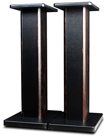 BQKOZFIN Lautsprecherständer 60 cm hoher Boxenständer Holz, 2er-Set, Speaker Stand geeignet für Regallautsprecher | HiFi und Heimkino Surround Sound, Verbessertes Audio-Hörerlebnis