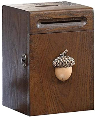 Tirelire Tirelire en Bois, Tirelire Domestique de Grande capacité, Souvenirs de décoration pour la Maison Tirelire Adulte