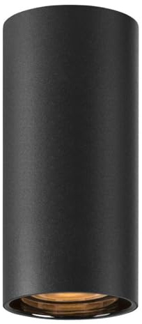 SLV ASTO TUBE |Deckenleuchte, Aufbauleuchte, Innenbeleuchtung für Wohnzimmer, Schlafzimmer, Küche, Diele, Kinderzimmer | Aluminium, zylindrisch, max. 1x10W, schwarz