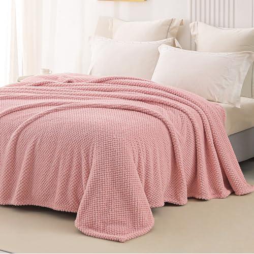 Whale Flotilla Kuscheldecke Decke Flauschig Sofadecke 220x240 cm | Rosa, Fleecedecke, Weiche und Warme Wohndecke Tagedecke für Jahreszeiten, Leicht und Kuschelig