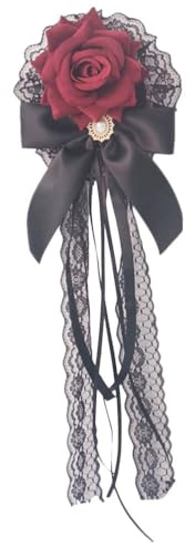 jojofuny Rosen-Haarspange Lolita Gothic Haarschmuck Handgemacht Palaststil Haarclip Für Hochzeiten Und Feste Romantischer Brautschmuck Aus Stoff