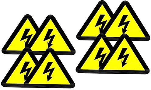Healeved 40blätter Selbstklebende Warnaufkleber Für Hochspannung Sicherheitslabel Für Elektrische Zäune Warnhinweise Für Gefahrensituationen Für Innen Und Außenbereiche Robust Und