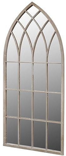 Homgoday Gothic Arch Garden Mirror 50x115 cm for Indoor and Outdoor Use, Mirrors for Walls, Wall Mounted Mirror for Home Garden Outdoor
