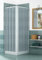 Box Doccia Angolare 90x100 cm 2 Ante a Soffietto in PVC H185 Manen Bianco