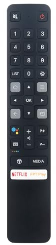 AULCMEET 06-BTZNYY-IRC901V RC901V FMR7 Remplacer la télécommande vocale Convient fit for TCL Android 4K Smart TV with Netflix FPT Play Buttons C725 C727 C825 P725 Series 43C725 55C727 55C825