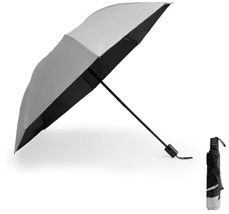 BESCH Paragua Plegable Antiviento Tela con Protección Rayos UV 99/UPF 50 - Paraguas de Bolsillo Multiusos para lluvia y Solar
