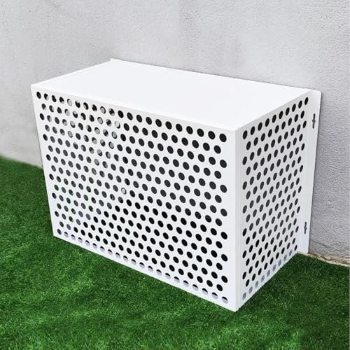 Copertura for Aria Condizionata Esterna, Copri Motore Condizionatore Esterno, Mobile Copri Condizionatore, Schermo for La Privacy Recinzione for Pattumiera, Copertura AC in Alluminio(110x56x80cm/43x24
