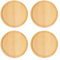 Platos de madera para velas, juego de 4 platos para velas, platos de madera para velas, portavelas, posavasos redondos para velas, diámetro de 9,5 cm, para velas como artículo de regalo (tamaño: 9,5