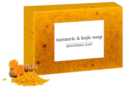 Savon naturel au curcuma, savon artisanal au curcuma pur pour le visage et le corps, correcteur d'acné, de points noirs, hydratant, efface les ridules, raffermissant, amical (Type 4)