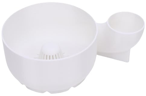 Ausla Tazón de Lavado de Frutas de cocina: Lavadora de Vegetales Automático con Cesta de Colador de Drenaje de Entrada (WHITE)