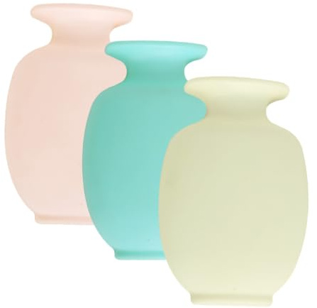 Hemobllo 3 Piezas Jarrón De Pared Adhesivo De Jarrón Reutilizable para Ventana Refrigerador Colgante Rústico