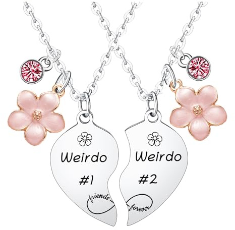 Ttrmieoy Funny Gifts for Best Friends Necklaces for 2 Pcs Heart Matching Necklaces for Best Friends Jewelry Gifts for Women Friend Besties Sister Christmas Birthday Thanksgiving Presents
