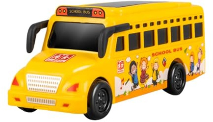 Jiuvaso Jouet d'autobus scolaire, cadeau d'anniversaire pour enfants, modèle de voiture avec lumières et son pour les 3 ans et plus