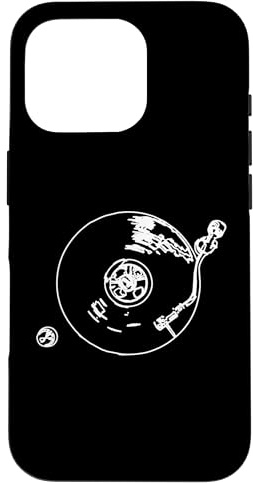 Tocadiscos Vintage de Vinilo Tocadiscos DJ Disc Jockey Carcasa para iPhone 16 Pro