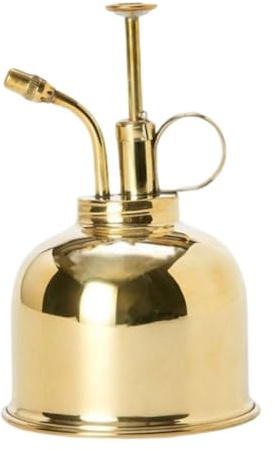 Temeemeg Vaporisateur pour Plantes en Laiton, Petit arrosoir pour Fleurs, 300ml, doré.