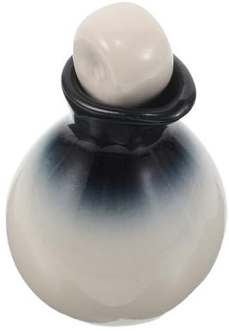Ciieeo Pot en Céramique pour Huiles Essentielles Bleu Dégradé, Flacon Distributeur de Parfum Vintage avec Bec Verseur Précis, Kit de 3 Flacons Miniatures Hermétiques pour Spa