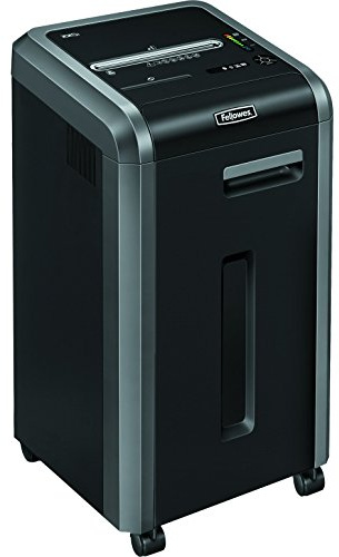 Fellowes 4623002 Distruggidocumenti 225i, a Strisce, Nero