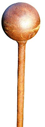 GAP GARDEN PRODUCTS 4ft. (120cm) Solid Metal Ball Plant stake/support Supplied Bare Metal That Will Age Naturally To Give A Rustic Patina Finish (pack of 3)