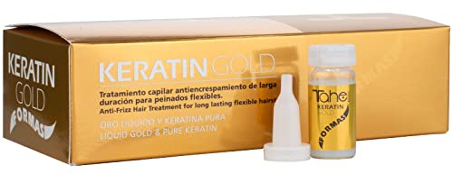 Tahe Keratin Formas Gold Haarstylingbehandlung, Überraschende Ergebnisse in Volumen und Form, 10 x 10 ml
