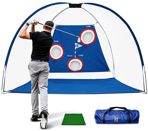 PGA Tour Pro Size Körnät med bärväska - Höjd 214cm/7ft - Bredd 305cm/10ft - Djup 153cm/5ft