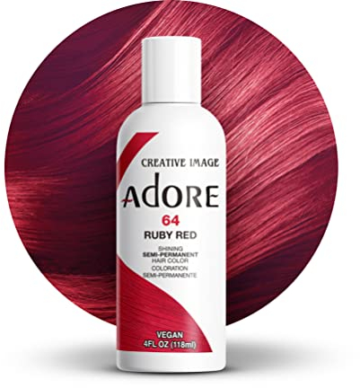 Adore - Tinte semipermanente y brillante, 64 Ruby Red