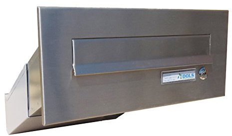 D-041 Cassetta postale passante a muro in acciaio inox con campanello (profondità: 23-38 cm) - LETTERBOX24.de