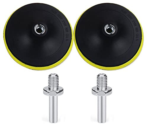 OxoxO Almohadilla de respaldo con gancho y bucle de 7 pulgadas / 180 mm Lijadora orbital Almohadilla de lijado Adaptador de taladro M14 (paquete de 2)