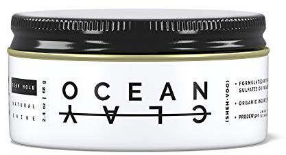 (SHEH•VOO) Ocean Clay – Premium Haarstyling-Ton für Herren – fester Halt + natürlicher Glanz – sulfat- und parabenfrei (68 g)