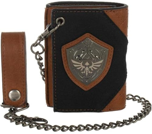 Bioworld Zelda Video Game Hylian Shield PU and Canvas Wallet