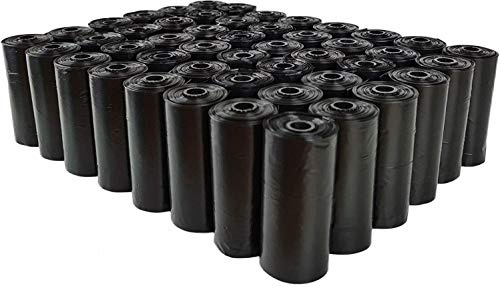 Bolsas para Excrementos de Perro, 20 Rollos, 300 Bolsas Caca de Perro Bolsa de Basura para Mascotas (Bolso Negro, 20 Rollos, 300 Bolsos)