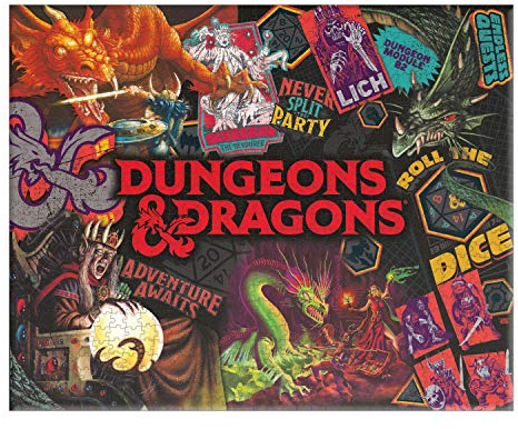 Paladone Dungeons & Dragons Collage Officially Licensed 1000 Piece Jigsaw Puzzle