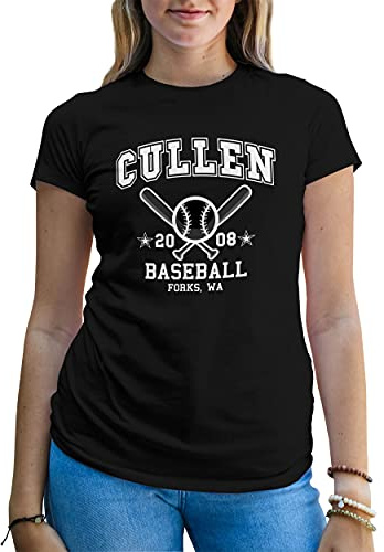 B&S Boutique Cullen Baseball Unisex Twilight Team T-Shirt Femme Noir Size S