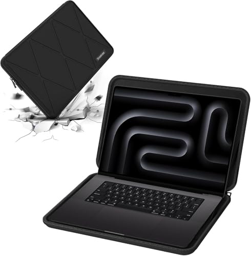 Smatree Hartschalen Tasche Kompatibel mit 14,2-Zoll MacBook Pro M1 2023/2021, MacBook Pro schützend Hülle (Nicht für andere 14-Zoll-Laptops geeignet!) Schlank Sleeve Case, Schwarz