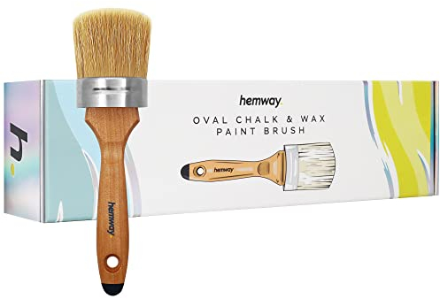 Hemway Pennello ovale Premium a gessetto e cera per dipingere facilmente mobili, dettagli, riciclaggio, shabby chic, decorazioni per la casa, pitture a base di gesso