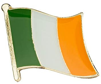 Ireland National Flag Metal Enamel Pin Badge – 1.9 x 1.6 cm Irish Tricolour Lapel Pin – Durable Hard Enamel with Secure Clasp for National Pride, Events, Travel