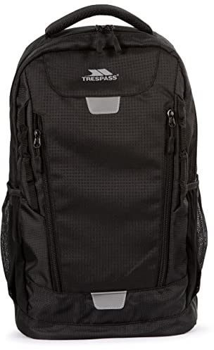 Trespass Unisex Backpack Thain - 22L Capacity, Internal Padded Laptop Pocket, 2 Reflective Tags, Padded Back and Shoulder Straps, 2 Zipped Front Pockets, 2 Side Pockets