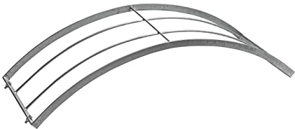 Dehner Halb-Rosenbogen, Halbbogen, frostbeständig, 70 x 40 x 40 cm, Metall, feuerverzinkt/galvanisiert, dunkelgrau