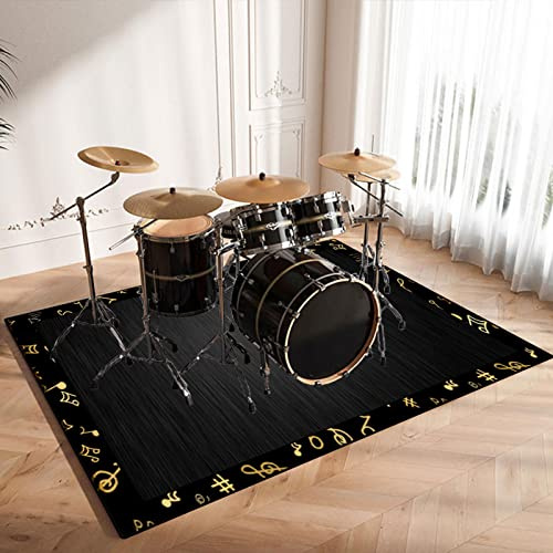 CDVR Tappeto per Batteria Tappetino Drum Insonorizzato Tappeto a Tamburo elettroniche Rullante Acustica Snare Strumenti Musicali Coperta Antiscivolo - 120 x 80 cm - NOVITà 2023